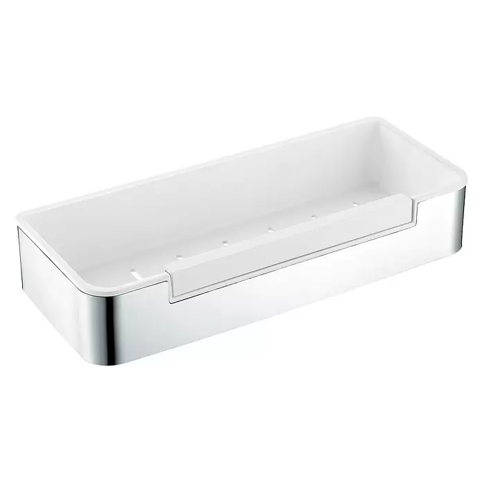 Cesta de baño Concept - L x An x Al: 12 x 29 x 5,3 cm, Blanco - Vista angular