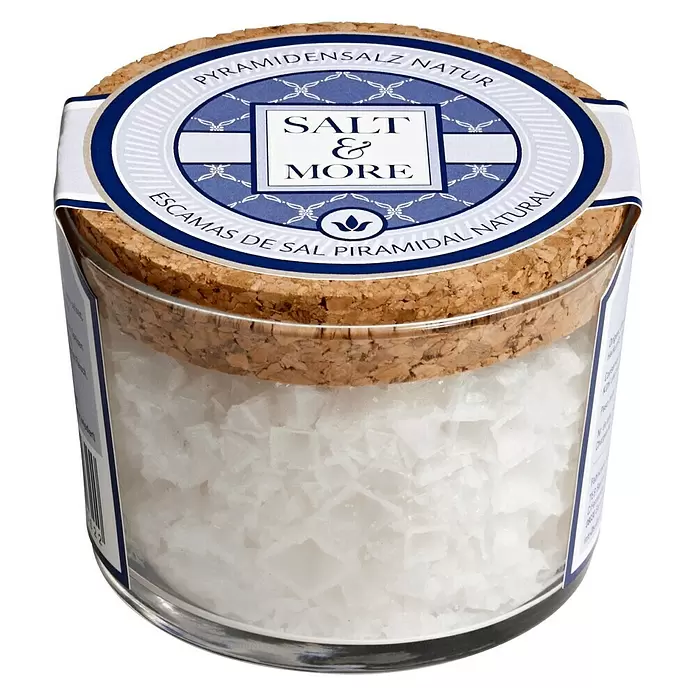 Salt&More Meersalz Pyramidensalz - 80 g - Diagonale Ansicht