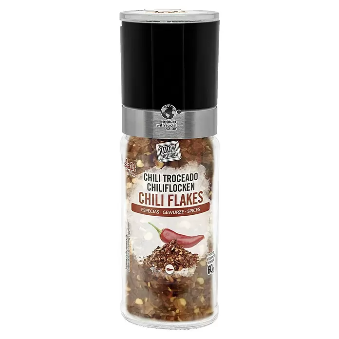 Salt&More Salz- & Pfeffermühle Chiliflocken - 60 g - Vorderansicht