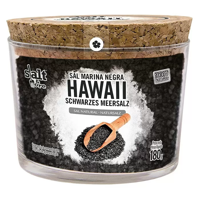 Salt&More Meersalz Schwarzes Hawaiisalz - 180 g - Vorderansicht