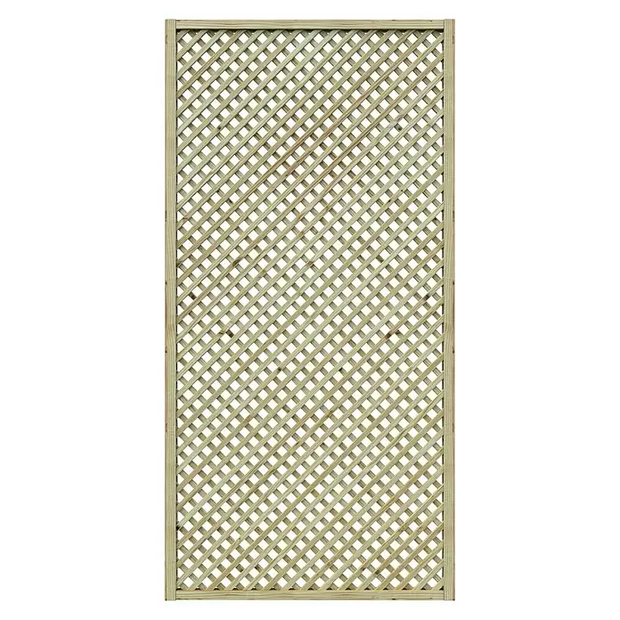 Tuinscherm-trellis Almeria - 3 x 90 x 180 cm, Vurenhout - Vooraanzicht