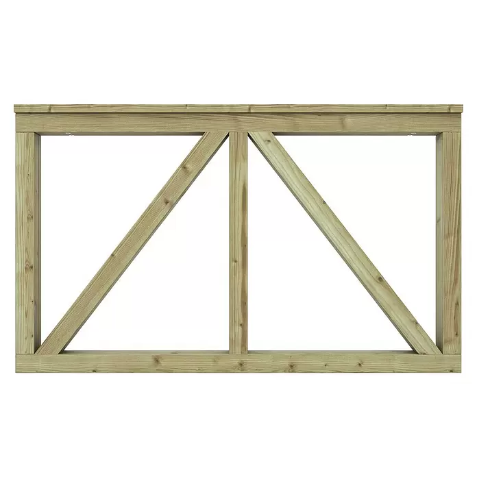 Tuinpoort Donau - 60 x 100 x 8,8 cm, Onder keteldruk geïmpregneerd - Vooraanzicht
