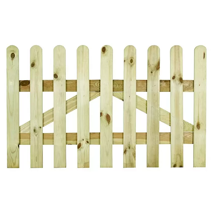 Tuinpoort Genau - 60 x 100 x 3 cm, Onder keteldruk geïmpregneerd - Vooraanzicht