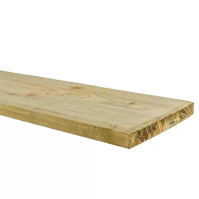 Tuinplank ruw - 240 x 14 x 1,6 cm, Grenen - Close-up