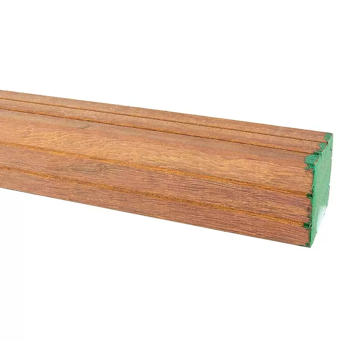 Houten paal Azobe - 180 x 6,5 x 6,5 cm, Hardhout, Bruin - Close-up