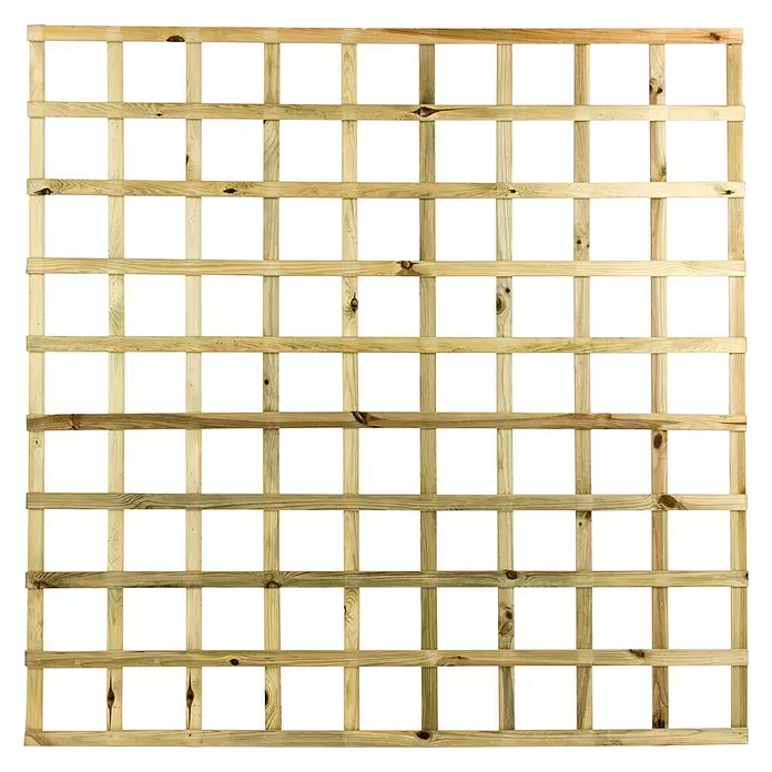 Tuinscherm-trellis - 180 x 180 x 2,4 cm, Grenen - Vooraanzicht