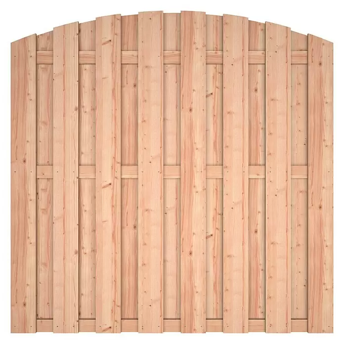 Tuinschermelement toog - 180 x 180 cm, Met boog, Roodbruin - Vooraanzicht