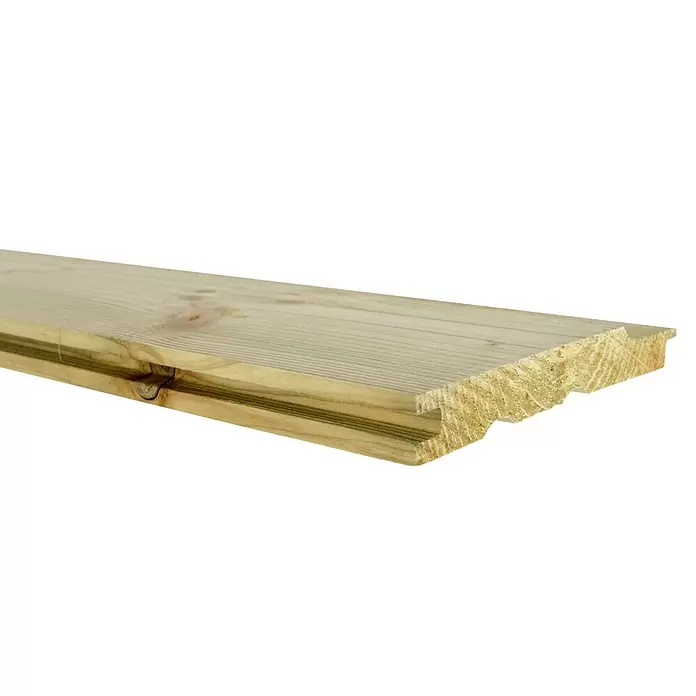 Tuinplank rabatdeel - 360 x 14,3 x 1,7 cm, Vurenhout - Close-up