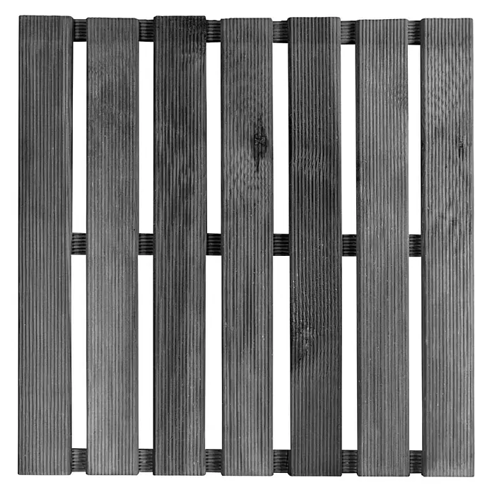 Terrastegel - 50 x 50 x 2,8 cm, Grenen, Grijs - Vooraanzicht
