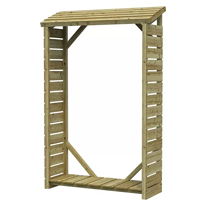 Houtstapelrek - 42,5 x 121 x 181 cm, Grenen - Diagonaal zicht
