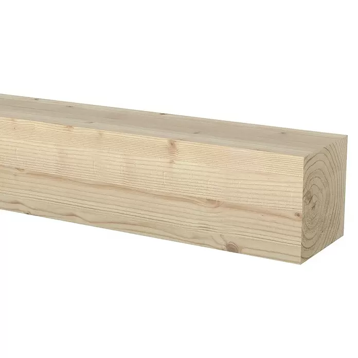 Houten paal ruw 20 cm - Lengte: 300 cm, Douglasspar, Roodbruin - Close-up