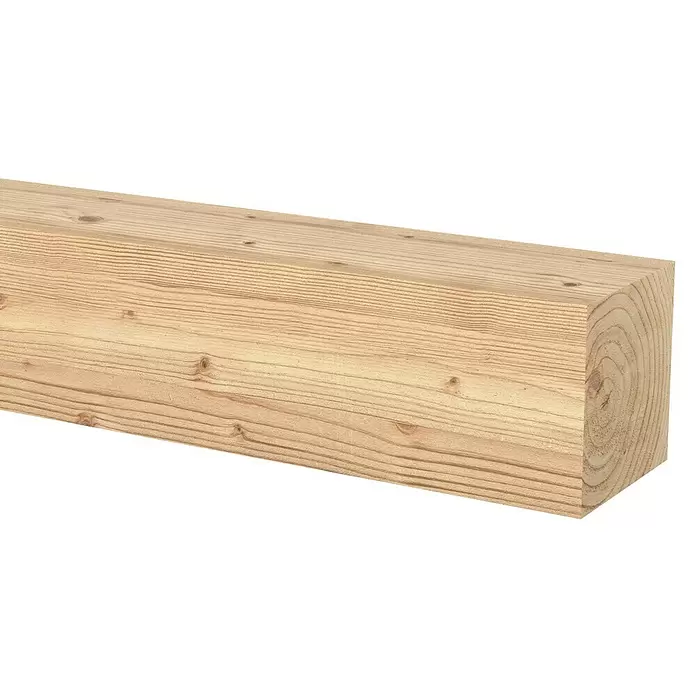 Houten paal ruw 15 cm - Lengte: 400 cm, Douglasspar, Roodbruin - Close-up