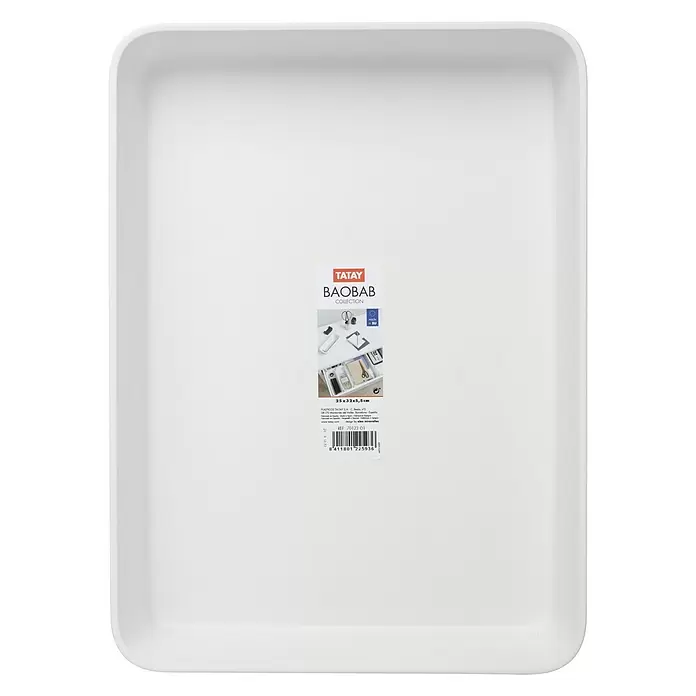 Tatay Baobab Organizador A4 - L x An x Al: 33,6 x 24,7 x 5,6 cm, Blanco - Vista descendente