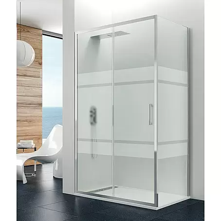GME  Mampara de ducha esquinera Prestige Titan frontal + lateral