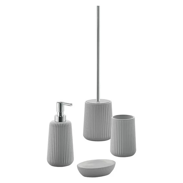 Gedy Marika Escobillero de suelo - Cerámica, Gris - Vista angular