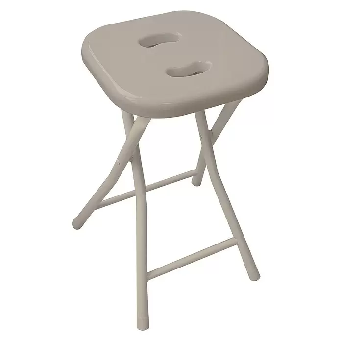 Gedy Taburete Levante - 30,5 x 27,5 x 46,5 cm, Tortora - Vista angular