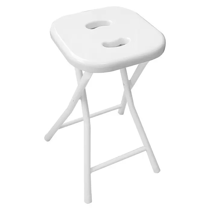 Gedy Taburete Levante - 30,5 x 27,5 x 46,5 cm, Blanco - Vista angular