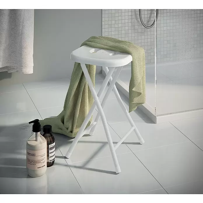 Gedy Taburete Levante - 30,5 x 27,5 x 46,5 cm, Blanco - Foto ambiente