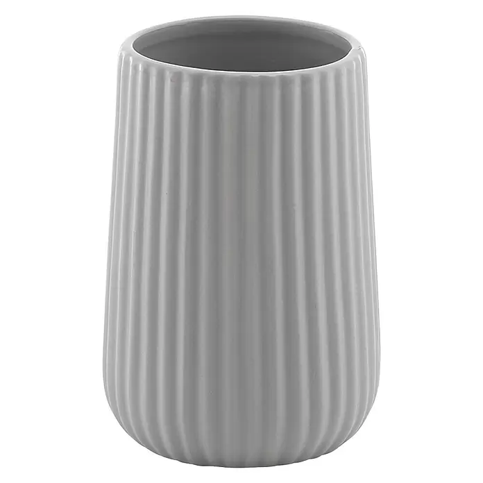 Gedy Marika Vaso de encimera - Cerámica, Gris - Vista frontal