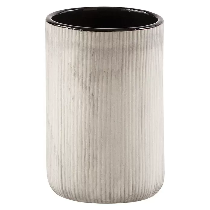 Gedy Naomi Vaso de encimera - Cerámica, Gris - Vista frontal