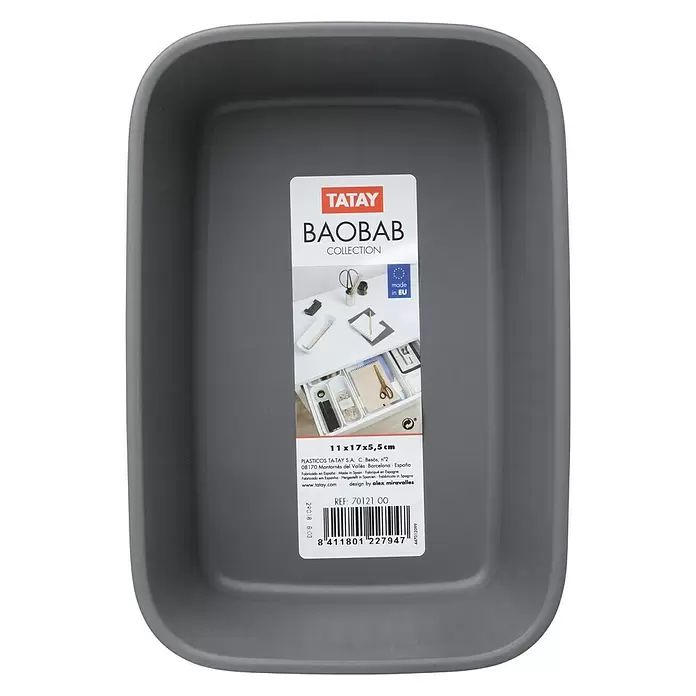 Tatay Baobab Organizador A6 - L x An x Al: 11,3 x 17 x 5,6 cm, Antracita - Vista descendente