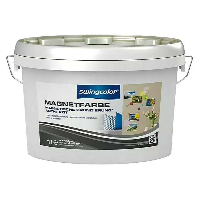 swingcolor Magnetna boja - Antracit, 1 l - Pogled sprijeda
