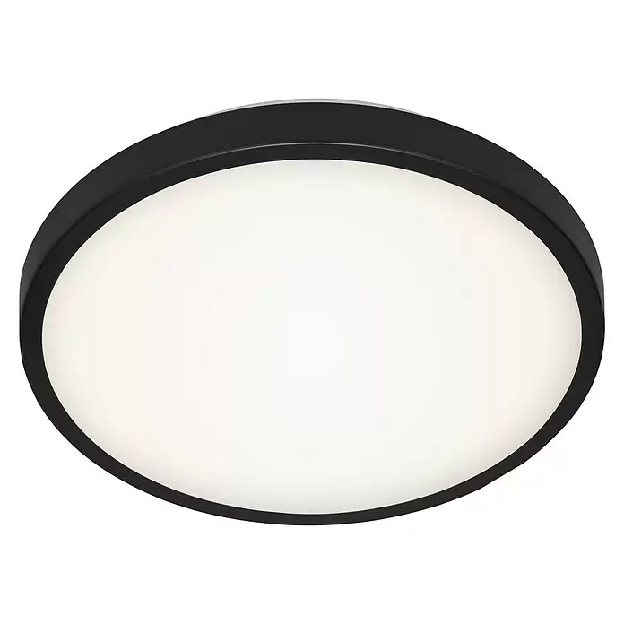 Brilo Plafón LED redondo Manny - 12 W, Ø x Al: 290 mm x 7 cm, Negro, Blanco neutro - Vista angular