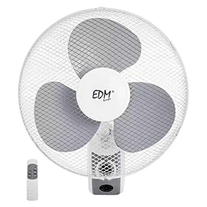 Ventilador de pared con mando a distancia - Blanco, 45 W, Diámetro: 40 cm - Vista frontal