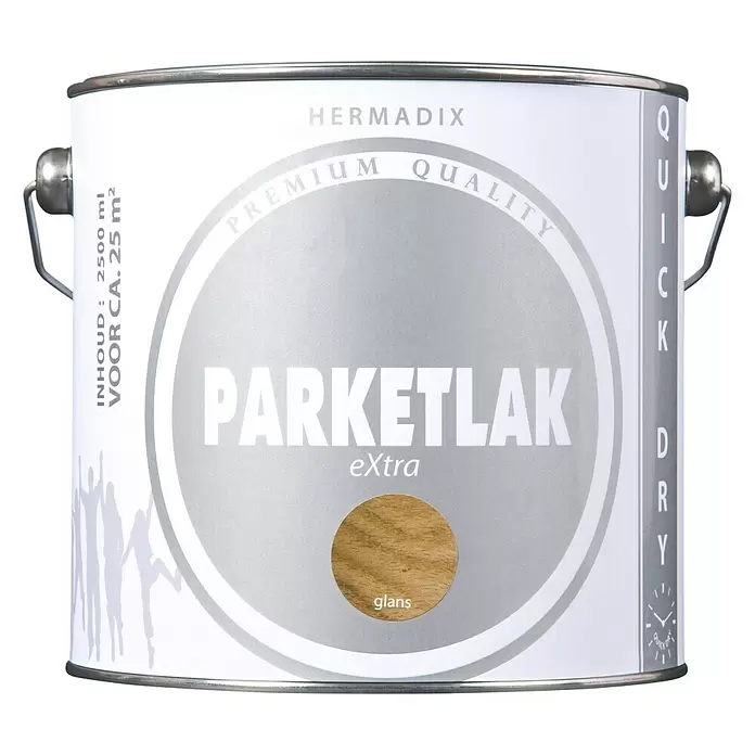 Hermadix Parketlak - Transparant, Glanzend, 2,5 l - Vooraanzicht