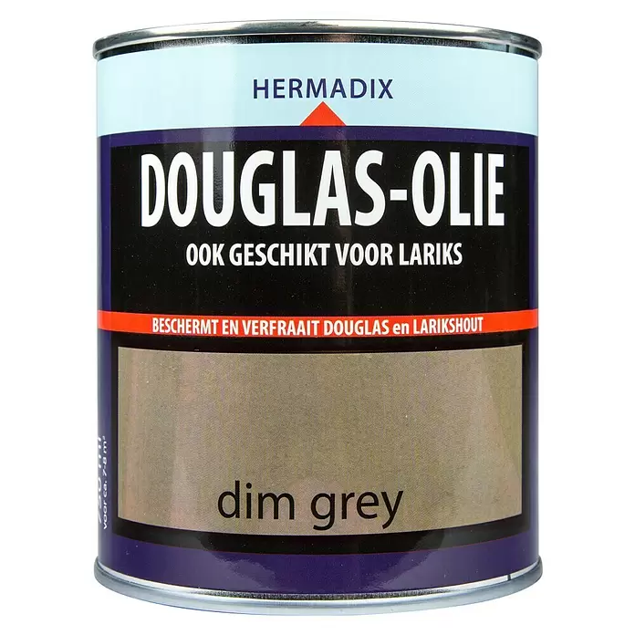 Hermadix Houtolie voor douglas en larikshout Dim Grey - Dim Grey, 750 ml - Vooraanzicht