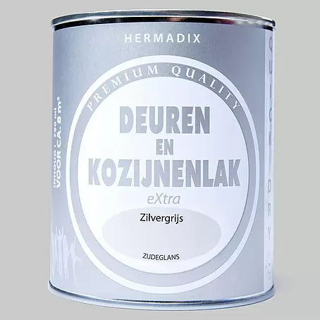 Hermadix  Lak voor kozijnen en deuren zilvergrijs