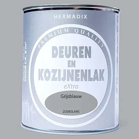Hermadix  Lak voor kozijnen en deuren grijsblauw