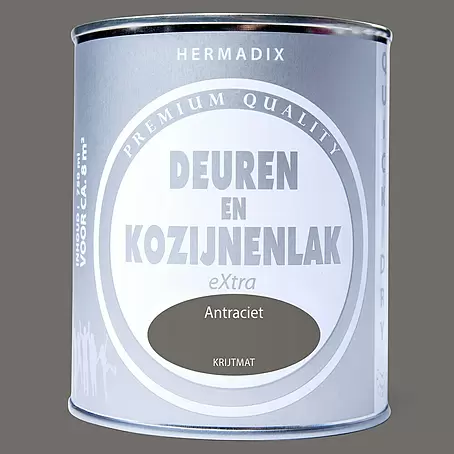 Hermadix  Lak voor kozijnen en deuren antraciet