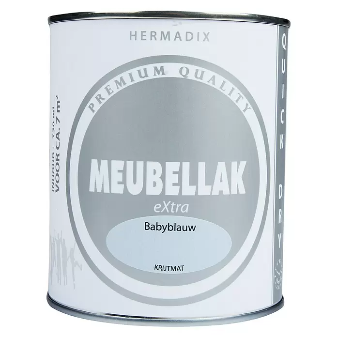 Hermadix Lak voor meubels Babyblauw - Babyblauw, 750 ml, Mat - Vooraanzicht