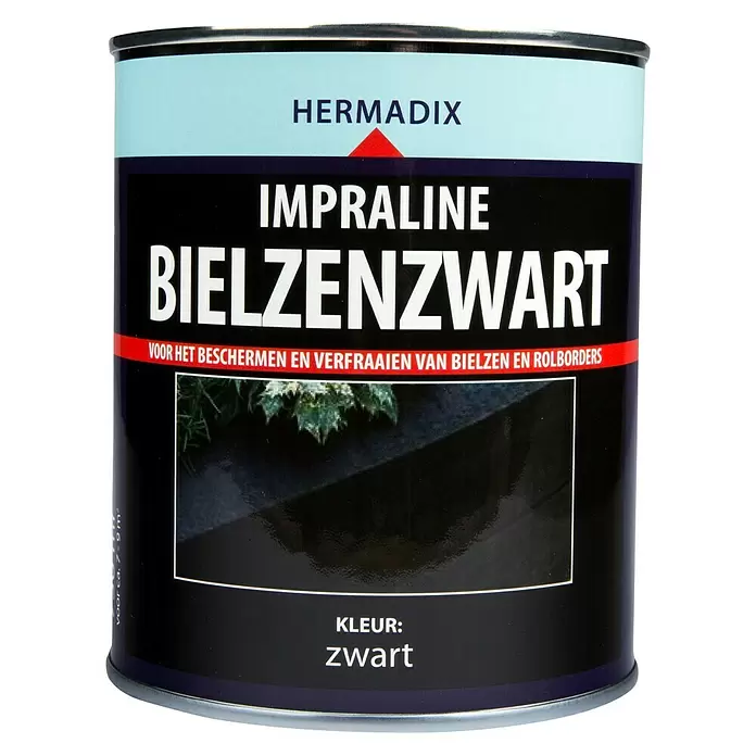 Hermadix Houtbescherming Impraline Bielzenzwart - 750 ml, Bielzenzwart, Zijdemat - Vooraanzicht