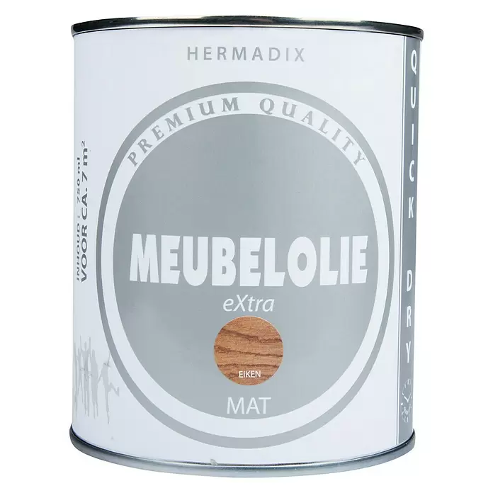 Hermadix Meubelolie eXtra Eiken - Eiken, 750 ml, Mat - Vooraanzicht