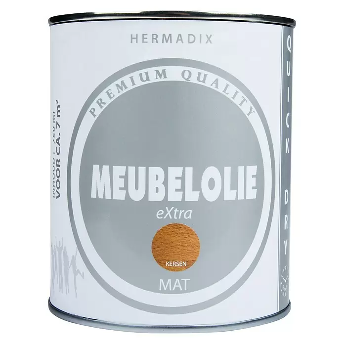 Hermadix Meubelolie eXtra Kersen - Kersen, 750 ml, Mat - Vooraanzicht