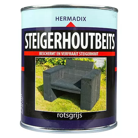 Hermadix  Houtbeits voor steigerhout rotsgrijs