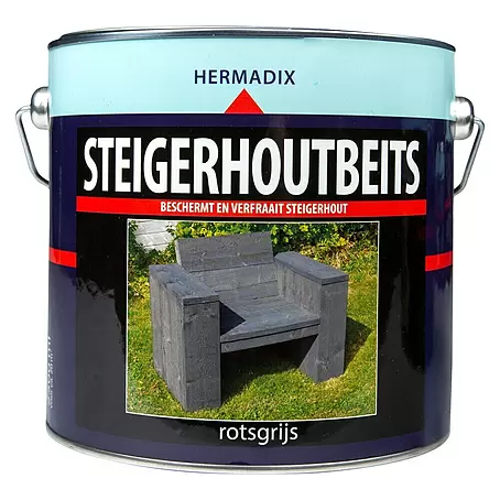 Hermadix  Houtbeits voor steigerhout rotsgrijs