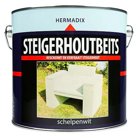 Hermadix  Houtbeits voor steigerhout schelpenwit