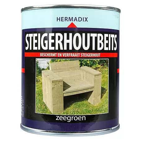 Hermadix  Houtbeits voor steigerhout zeegroen