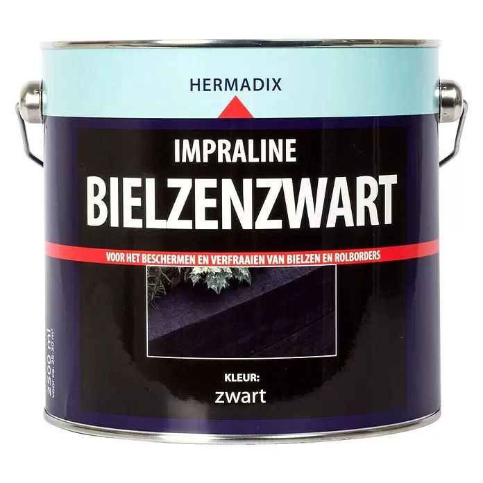Hermadix Houtbescherming Impraline Bielzenzwart - 2,5 l, Bielzenzwart, Zijdemat - Vooraanzicht