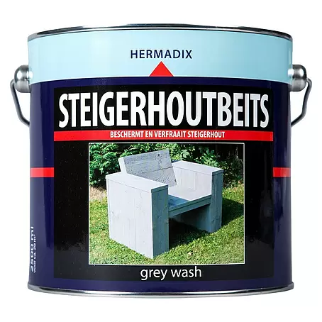 Hermadix  Houtbeits voor steigerhout grey wash