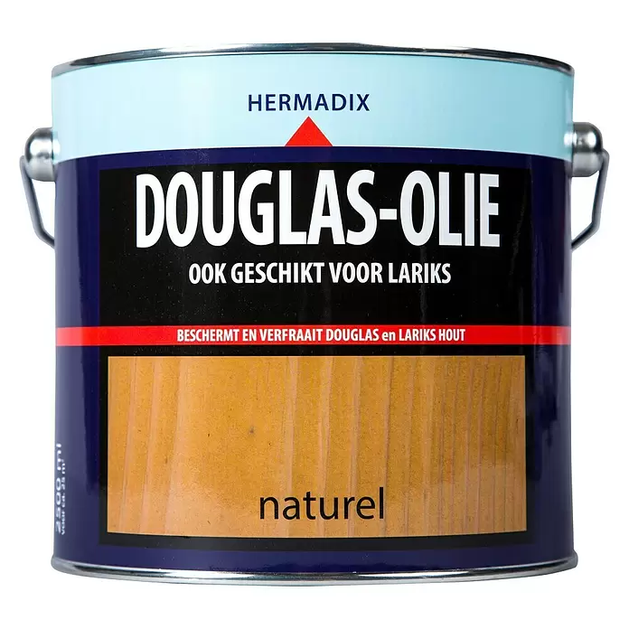 Hermadix Houtolie voor douglas en larikshout Naturel - Naturel, 2,5 l - Vooraanzicht