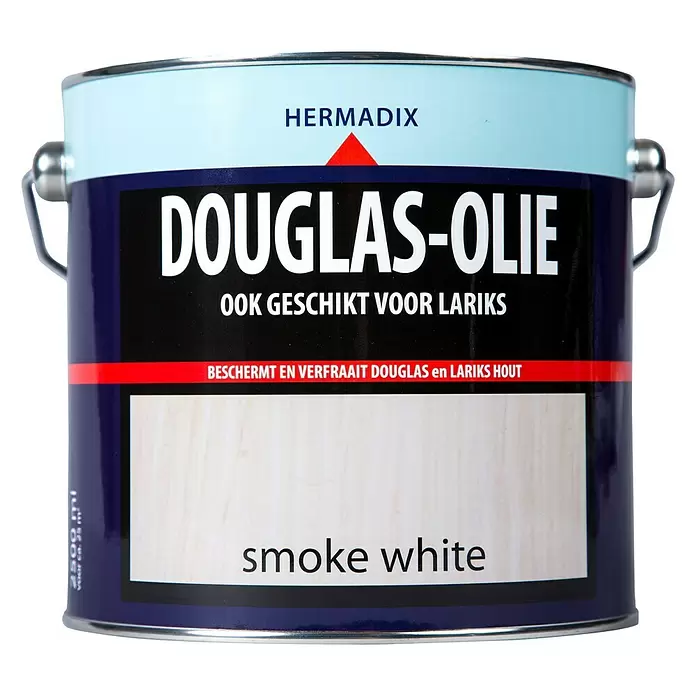 Hermadix Houtolie voor douglas en larikshout Smoke White - Smoke White, 2,5 l - Vooraanzicht