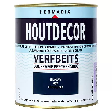 Hermadix  Houtbeits houtdecor 627 blauw