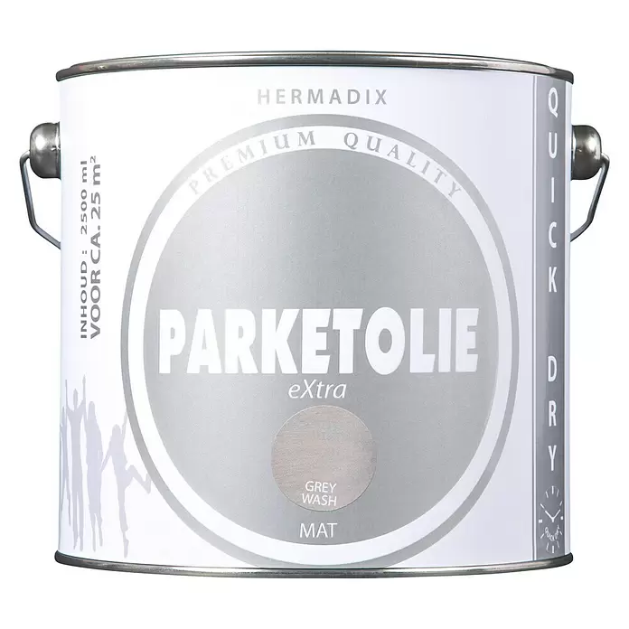 Hermadix Parketolie eXtra Grey Wash - Grey Wash, 2,5 l, Mat - Vooraanzicht