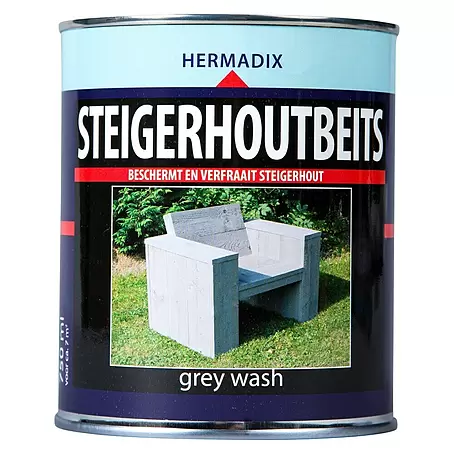 Hermadix  Houtbeits voor steigerhout grey wash