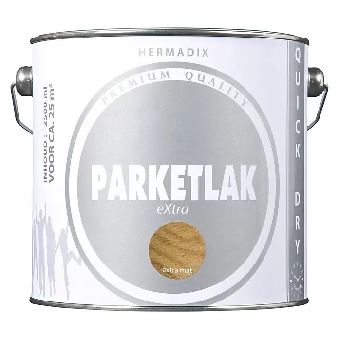 Hermadix Parketlak - Transparant, Mat, 2,5 l - Vooraanzicht