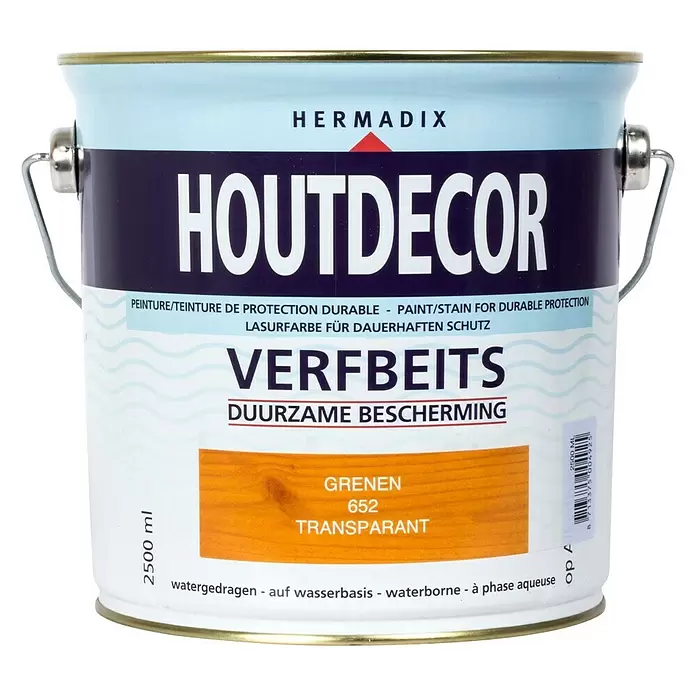Hermadix Houtbeits houtdecor 652 grenen - Grenen, 2,5 l, Zijdeglans - Vooraanzicht